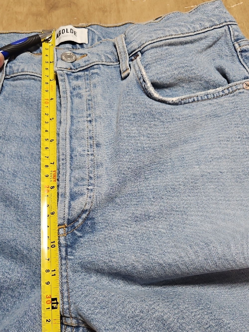 Agolde Riley Crop Light Wash Women's Straight Leg Jeans Size 30 - Picture 7 of 14